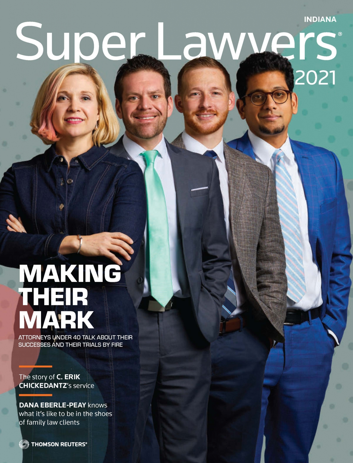 Leagre featured on the cover of 2021 Super Lawyers Magazine Plews